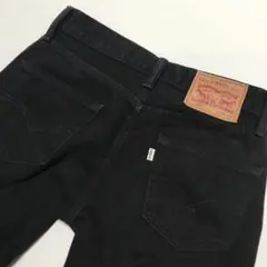 24リーバイス511先染めブラックデニムW28L32スリムジーンズ黒Levi's
