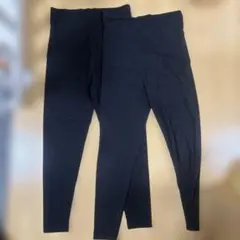 ユニクロ マタニティレギンス LL 2枚セット 黒 まとめ売り 妊婦 産前産後