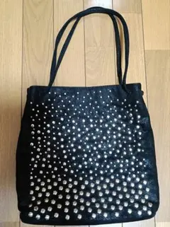 ​ZARA ザラ トートバッグ フェイクスエード 黒のサムネイル