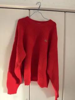 LACOSTE ラコステ 長袖ニット レッド