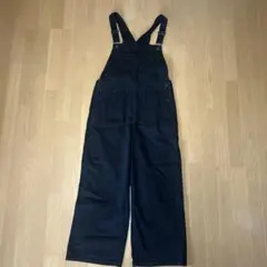 ブラック デニム サロペット オーバーオール