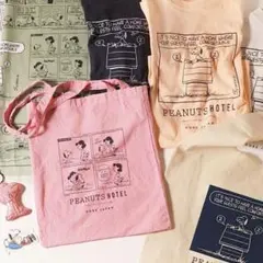 PEANUTS HOTEL 神戸限定 エコトート ルーシー＆スヌーピー ピンク