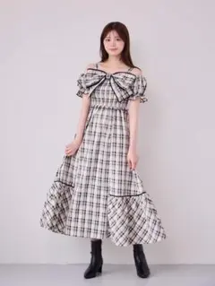 An MILLE再入荷商品 ビッグリボンオフショルOP