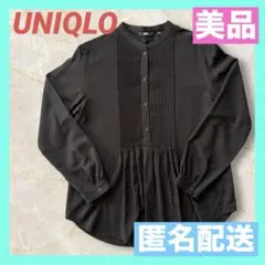 【美品❤️】ユニクロ レーヨンピンタックプルオーバーブラウス 長袖シャツ 卒業式