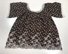 Blumarine セーター レディース ブラック ピンク 花柄 長袖トップス②