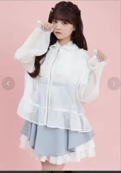 Secret Honey（シークレットハニー） レースアップシフォンパーカー