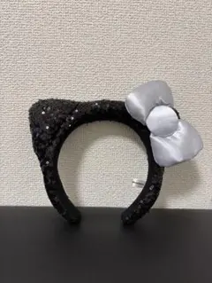 USJ 猫耳カチューシャ 黒 スパンコール