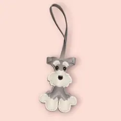 シュナウザー キーホルダー　キーチャームバッグチャーム　グレー　99