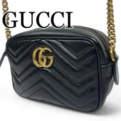 GUCCI グッチ ショルダーバッグ ブラック　448065 GGマーモント