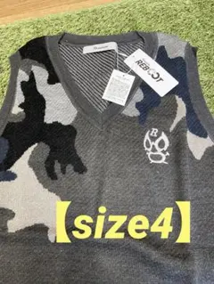 新品正規品【RUSSELUNO/4】ビッグルチャニットベストカモフラージュ柄迷彩