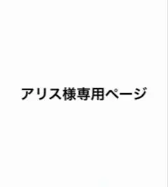 アリス様専用ページ