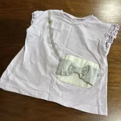 アプレレクール 薄紫 フリル付き Tシャツ サイズ100