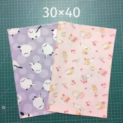 ランチマット 30×40 2枚組 水玉シマエナガ＆スイーツシマエナガ