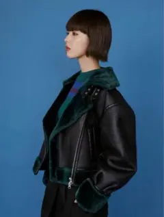 ショートエアリーフェイクムートンジャケット