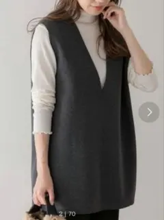 Sonny Label リバーシブルメルトンジャージベスト ジレ 着痩せ