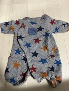 星柄ロンパース グレー