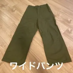 【ガンホー】オリーブグリーン ワイドパンツ フリーサイズ