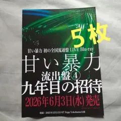 甘い暴力 甘い暴力 流出盤(4)九年目の招待 フライヤー チラシ - メルカリ