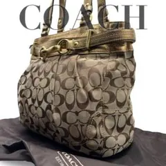 COACH 12515 Signature Shoulder Bag Gold - メルカリ