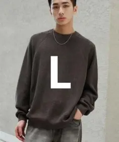 STANDARD AZE MELANGE KNITアッシュブラウンL