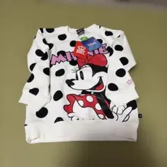 ミニーマウス ドット柄 トレーナー　ベビードール