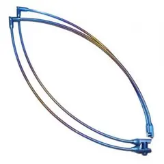 四摺 64鈦 30公分 圓框 陽極氧化彩虹光澤 磯釣網 EX1