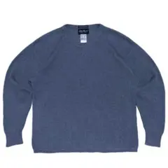 Eddie Bauer コットンニット ストーンウォッシュ 杢グレー リブ編みのサムネイル