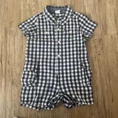 baby GAP 半袖ロンパース ギンガムチェック 70㎝