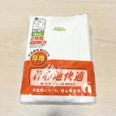 メンズ　半袖 丸首 シャツ　下着　肌着　綿 100% 厚地　保温　L 2枚組