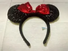 ミニーマウス風スパンコールカチューシャ