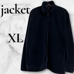 XL ボアジャケット　ネイビー フリースジャケット フルジップ