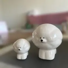 週末限定値下げ！ビジョン(大小)陶器置物 2点セット