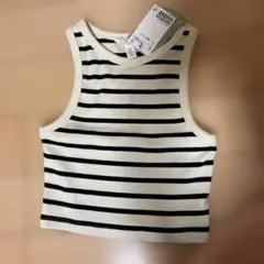 H&M ボーダータンクトップ XSサイズのサムネイル