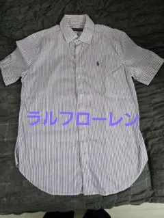 RALPH LAUREN ストライプ 半袖シャツ パープルのサムネイル