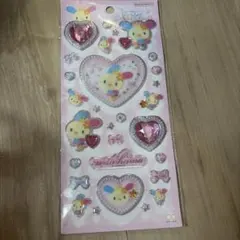 サンリオ　キラキラジュエルシール　ウサハナ　バレエコア