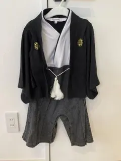 こどもの日　ベビー袴ロンパース90 100男の子　初節句　股下スナップ