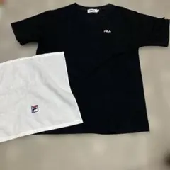 FILA Tシャツ ブラック L とハンドタオルのサムネイル