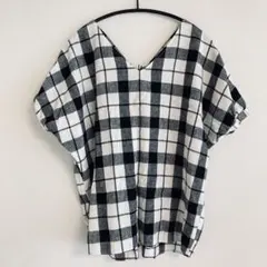 PLST リネン　バックリボン　シャツ