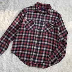 ☆EDWIN　エドウィン　長袖　ネルシャツ　チェック　青タグ　フランネル　M