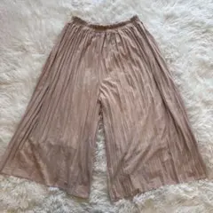 キューティーブロンド プリーツ ガウチョパンツ L ウエストゴム 楽ちん