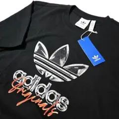 アディダスオリジナルス Tシャツ トレフォイル 三つ葉 黒 メンズ レディースのサムネイル
