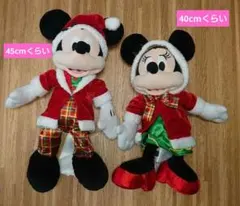 ディズニーストア ミッキー　ミニー　 クリスマス ぬいぐるみ 2024