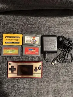 ゲームボーイミクロ ファミコンver.4ソフト、充電ケーブル付(動作確認済み)