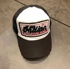 メッシュ　キャップ 　アメカジ トラッカー 帽子　 ロゴ 黒