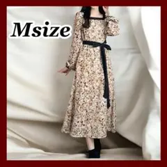 Mサイズ 花柄ワンピース 体型カバー レディース ワンピース 大人かわいい 花柄