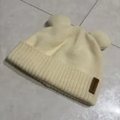 petit main 耳付きニット帽 クリーム色 48
