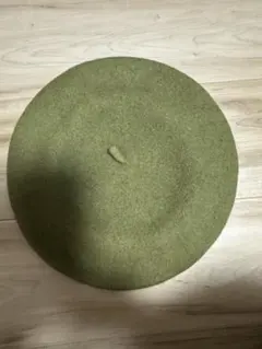 ウール製オリーブグリーンベレー帽