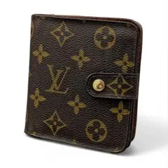 良品 ルイヴィトン モノグラム コンパクトジップ 二つ折り財布 ①