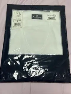 신품 미사용 Aquascutum 7分袖U首シャツMサイズメンズ肌着Mサイズ 1枚