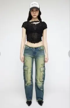 LAGUA GEM POCKET DENIM MINI オールインワン ブルー - メルカリ